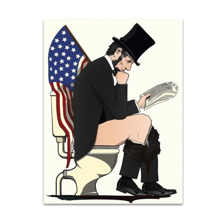 American Heroes In The Toilet Canvas Art - Image 6