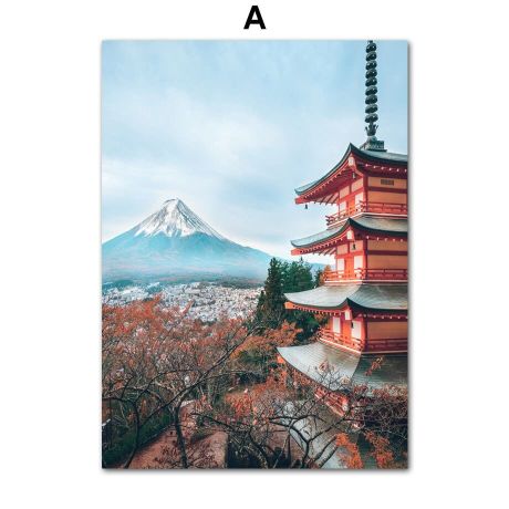 Mount Fuji Temple Gallery Wall Canvas Art - Image 6