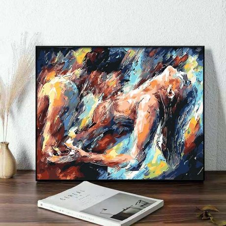 Nude Couple Erotic Foreplay Canvas Art - Image 2