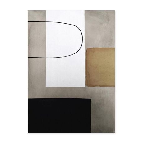 Retro Abstract Square Canvas Art - Image 1