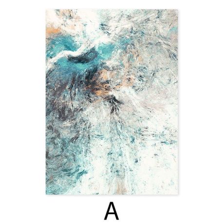 Minimalist Turquoise Marble Canvas Art - Image 5