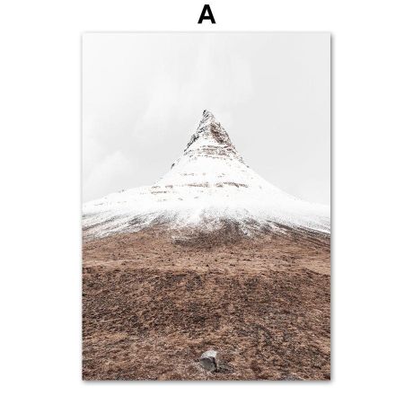 Snow Mountain Gully Clouds Canvas Art - Image 5