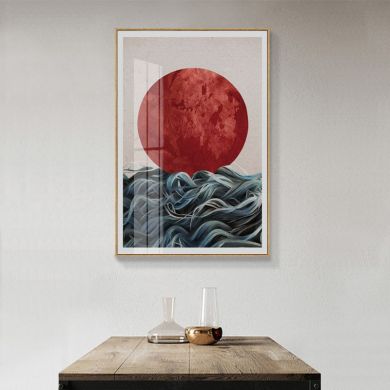 Traditional Japanese Sunrise Painting - Image 2