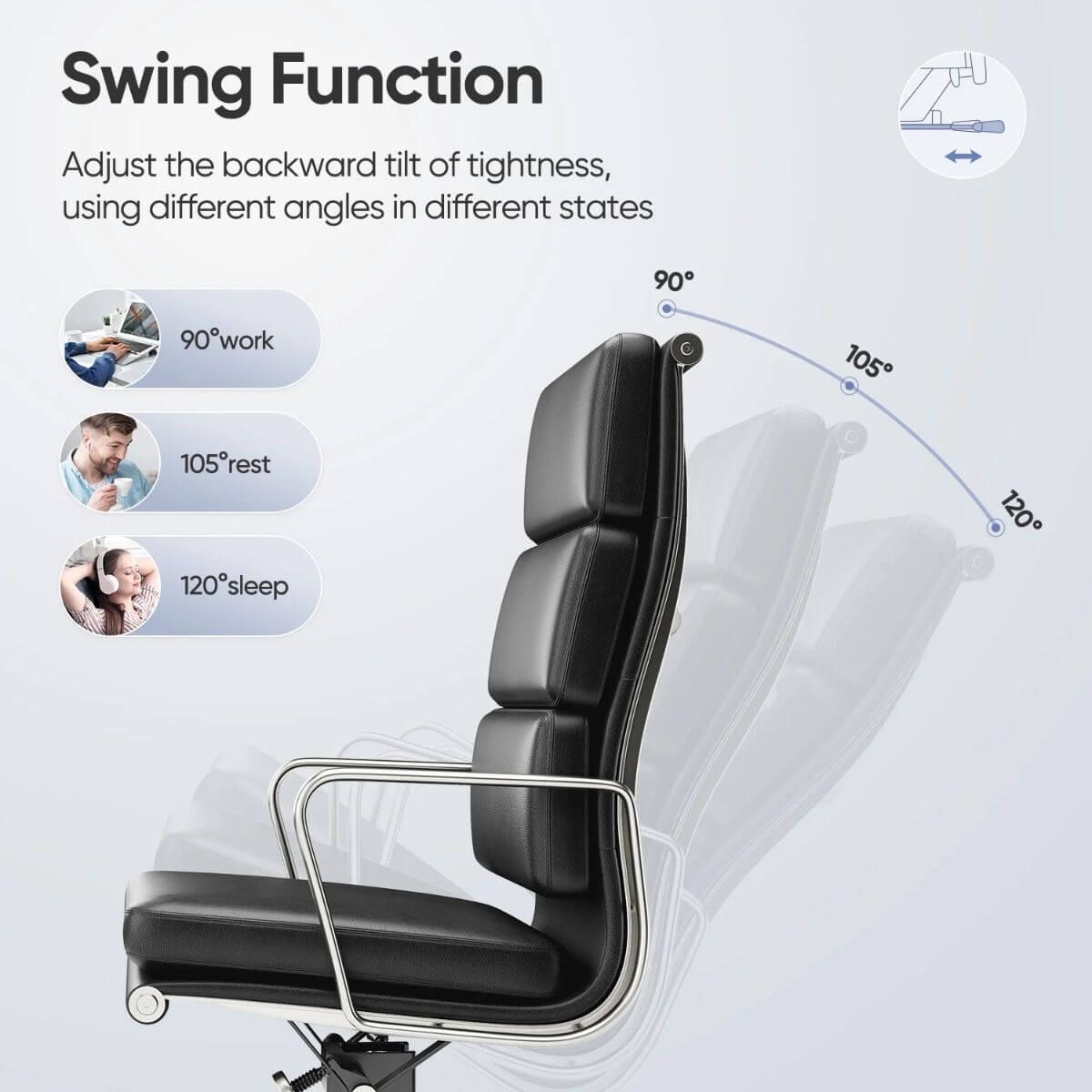 Eames Soft Pad Office Chair | Genuine Leather