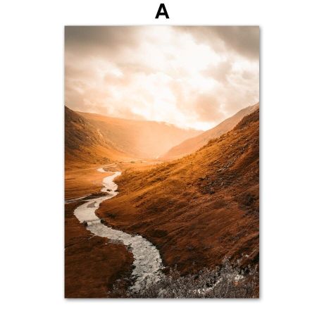 Morocco Natural Sunset Tree Gallery Wall Canvas Art - Image 5