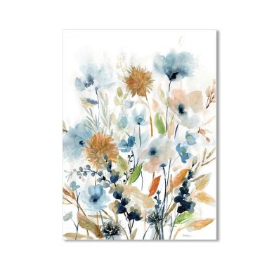 Watercolor Mix Flowers Canvas Art - Image 5