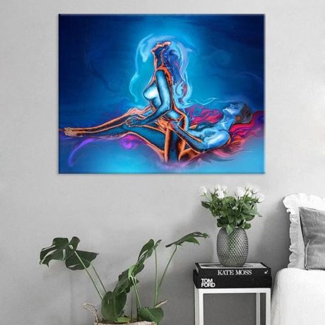 Sexy Woman On Top Kama Sutra Canvas Art - Image 2