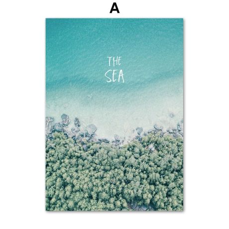 Tropical Island Beach Mountain Canvas Art - Image 5
