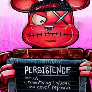 Cartoon Bearbrick & Kaws Hustler Canvas Art - Image 5