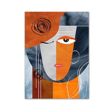Modern Abstract Faces Canvas Art - Image 1