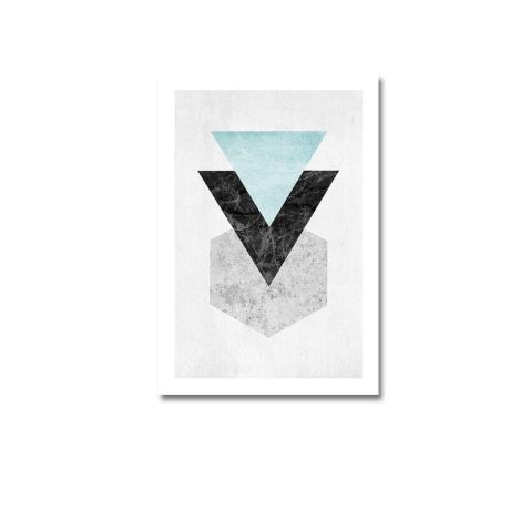 Geometric Shape Marble Canvas Art - Image 1