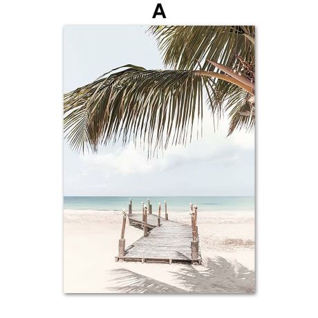 Calm Lagos Beach Pier Gallery Wall Canvas Art - Image 5
