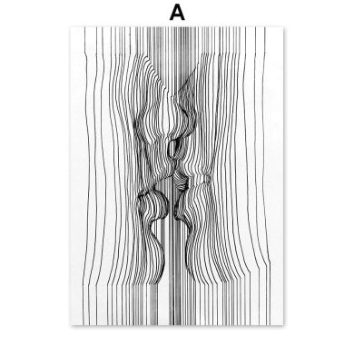 Black and White Erotica Canvas Art - Image 4