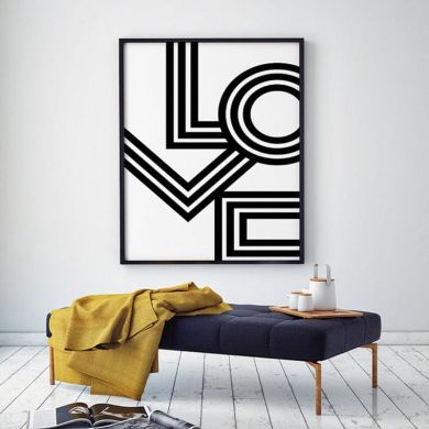 Geometric Love Canvas Art - Image 2
