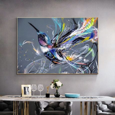 Graffiti Hummingbird Canvas Art - Image 3