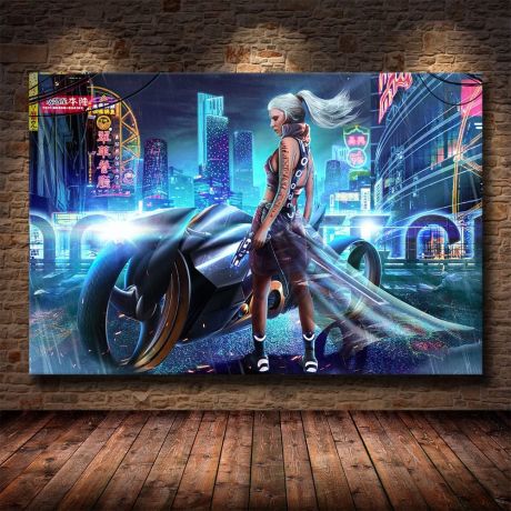 Cyberpunks Gangster Canvas Art - Image 1