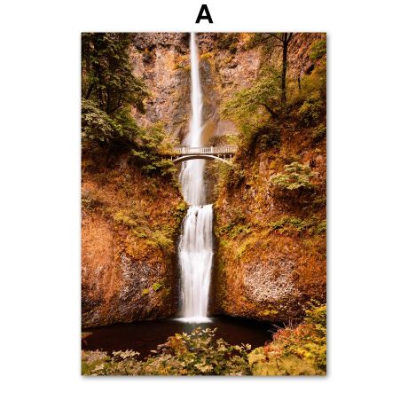 Red Forest Castle Gallery Wall Canvas Art - Image 5