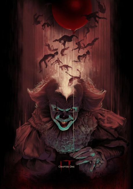 Horror Movie Poster Pennywise Clown Canvas Art - Image 3