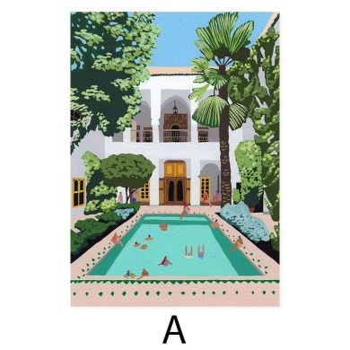 Luxury Island Vacation Gallery Wall Canvas Art - Image 5
