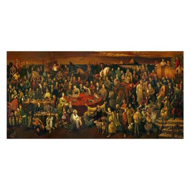 Discussing The Divine Comedy Canvas Art - Image 1