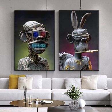 Metaverse Angel Bored Ape Canvas Art - Image 2