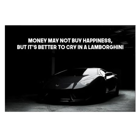 Money Can't Buy Happiness Canvas Art - Image 1