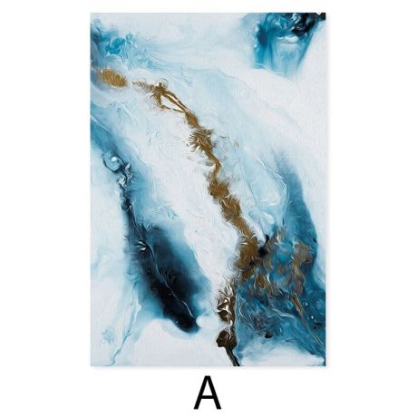 Sapphire Blue Marble Canvas Art - Image 4