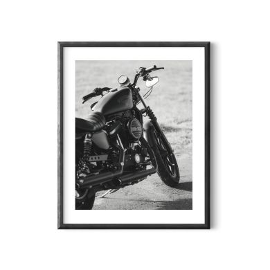 Classic Motorcycles Black And White Canvas Art - Image 5