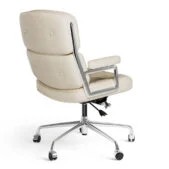 Daedalus Designs - Eames Mid-Century Executive Office Chair | Genuine Italian Leather - White Color - Review