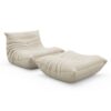 Suede Light Grey + Ottoman