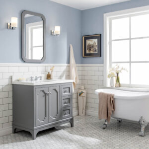 Daedalus Designs - Water Creation Queen 36 in. Cashmere Grey Single Sink Bathroom Vanity | Carrara Quartz Countertop | Chrome Finish - Review
