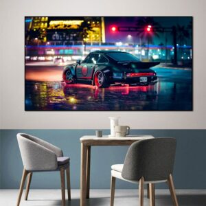Daedalus Designs - Neon 999 Sports Car Poster Canvas Art - Review