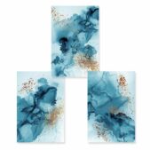 Daedalus Designs - Crashing Abstract Blue Ink Gold Canvas Art - Review
