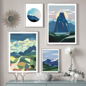 Daedalus Designs - Geometric Abstract Alpine Mountain Canvas Art - Review