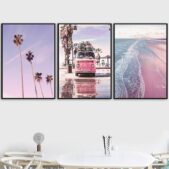 Daedalus Designs - Sea Beach Bus Purple Sky Surf Canvas Art - Review