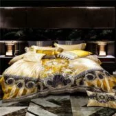 Daedalus Designs - Cleopatra Yellow Silk Luxury Jacquard Duvet Cover Set - Review