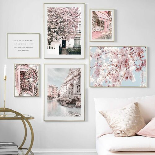 Daedalus Designs - Sakura Rose Paris Fountain Gallery Wall Canvas Art - Review