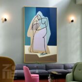 Daedalus Designs - Abstract Nude Lady Geometric Lines Canvas Art - Review