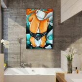 Daedalus Designs - Woman In The Toilet Canvas Art - Review