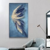 Daedalus Designs - Blue Abstract Feather Canvas Art - Review