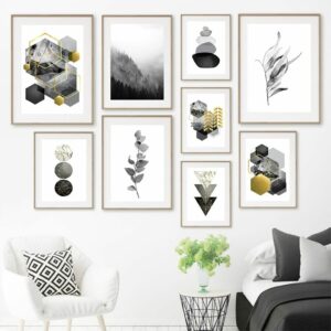 Daedalus Designs - Geometric Forest Color Block Gallery Wall Canvas Art - Review