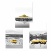 Daedalus Designs - Yellow Boat on Mountain Lake Canvas Art - Review