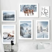 Daedalus Designs - Cabin In The Snow Forest Gallery wall Canvas Art - Review