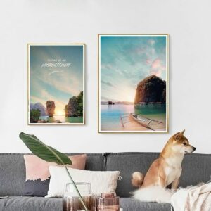 Daedalus Designs - Santorini Seascape Street Sunset Gallery Wall Canvas Art - Review