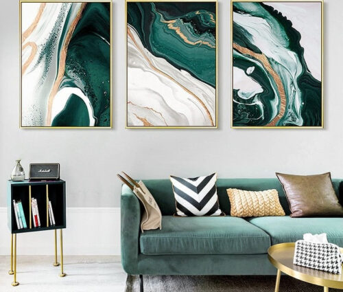 Daedalus Designs - Luxurious Nordic Golden Emerald Canvas Art - Review