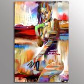 Daedalus Designs - Abstract Colorful Nude Girl Nordic Canvas Art - Review