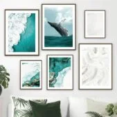 Daedalus Designs - Ocean Wave Whale Dolphin Gallery Wall Canvas Art - Review