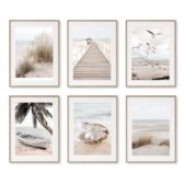 Daedalus Designs - Sea Landscape Coconut Trees Gallery Wall Canvas Art - Review
