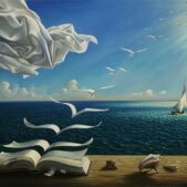 Daedalus Designs - Salvador Dali's The Waves Book Sailboat Canvas Art - Review