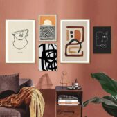Daedalus Designs - Mid-Century Abstract Pattern Gallery Wall Canvas Art - Review